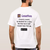 "単語、単語"のLexathonのワイシャツ Tシャツ (裏面)