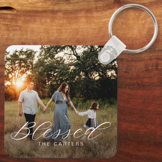 単賛美パーソナライズされたPhoto Keychain キーホルダー (裏面)