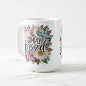 単賛美フローラ十字架 コーヒーマグカップ (正面左)