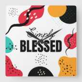 単賛美壁時計 スクエア壁時計 (正面)