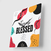 単賛美壁時計 スクエア壁時計 (傾斜)