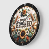 単賛美 ラージ壁時計 (傾斜)