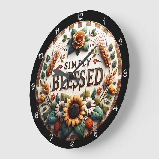 単賛美 ラージ壁時計 (傾斜)