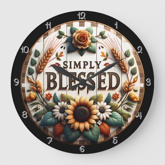 単賛美 ラージ壁時計 (正面)