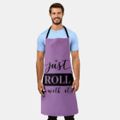 単転がなる エプロン (着用した状態)