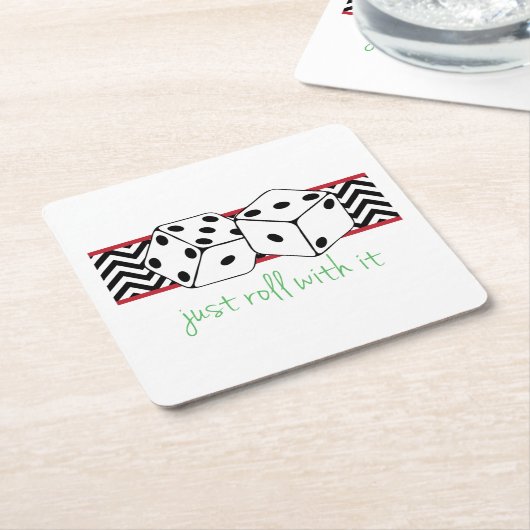 単転が独 スクエアペーパーコースター (アングル)