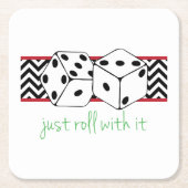 単転が独 スクエアペーパーコースター (正面)