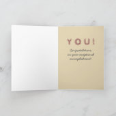 博パーソナライズされた士号お祝いのカード カード (内部)