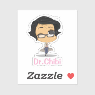 博士おもしろいチビ(小さくかわいく書いた感じ)ステッカー_ Healthcare Heroes シール