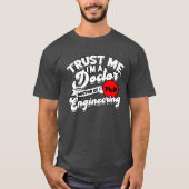 博士だよ!工学博士の男の子 Tシャツ (正面)