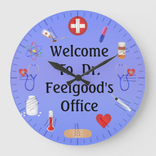 博士のへのOffice Customizable Clock歓迎 ラージ壁時計