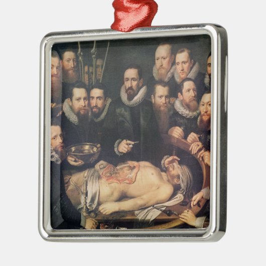 博士のバンのderのウィレム解剖学のレッスン メタルオーナメント (左)