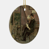 博士のマルチネーゼ1878年ポートレート(キャンバスの油) セラミックオーナメント (右)