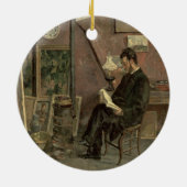 博士のマルチネーゼ1878年ポートレート(キャンバスの油) セラミックオーナメント (裏面)