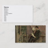 博士のマルチネーゼ1878年ポートレート(キャンバスの油) 名刺 (正面/裏面)