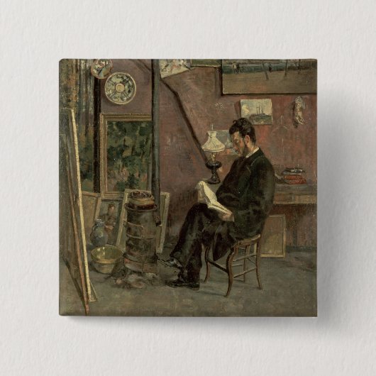 博士のマルチネーゼ1878年ポートレート(キャンバスの油) 缶バッジ (正面)