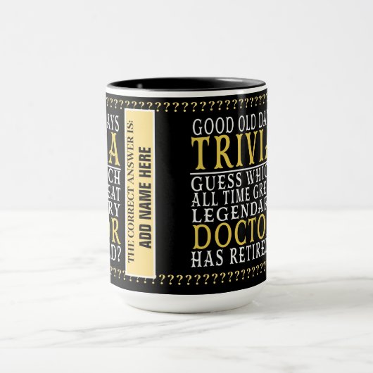 博士パーソナライズされたおもしろい退職した、退職マグカップ マグカップ (中央)