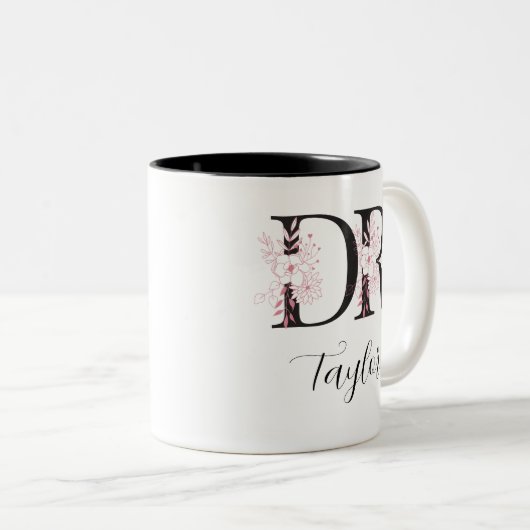 博士パーソナライズされたの卒業祝い ツートーンマグカップ (正面右)