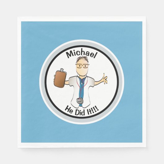 博士パーソナライズされたナース卒業 スタンダードランチョンナプキン (正面)