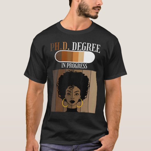 博士前期博士後期課程候補生ブラックA Tシャツ (正面)