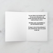 博士博士PhD Diogenes卒業カード カード (内部)