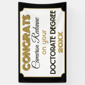 博士号おめでとう!パーソナライズされた旗 横断幕 (縦)