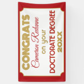博士号おめでとう!パーソナライズされた旗 横断幕 (縦)