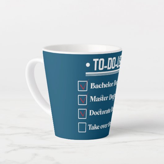 博士号おもしろい博士号 カフェラテマグ (左アングル)