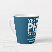 博士号おもしろい博士号 カフェラテマグ (左アングル)