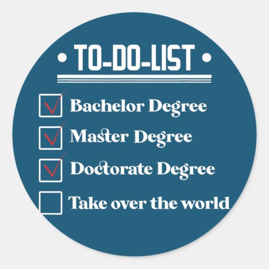 博士号おもしろい博士号 ラウンドシール (正面)