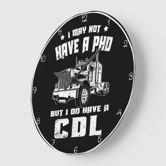 博士号は持っていないが、CDLを持っている ラージ壁時計 (傾斜)