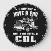 博士号は持っていないが、CDLを持っている ラージ壁時計 (正面)