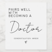 博士号を取るのに適している ワインラベル (シングルラベル)