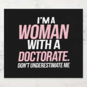 博士号を取得したおもしろい女性 ビールラベル (シングルラベル)