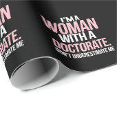 博士号を取得したおもしろい女性 ラッピングペーパー (ロールコーナー)