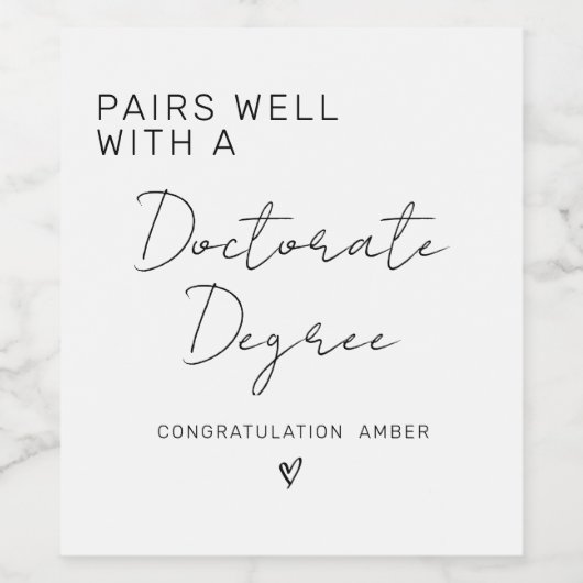 博士号を持つ医師とうまくペアを組む ワインラベル (シングルラベル)