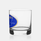 博士号を持つ青いペア ウイスキーグラス (左)