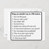 博士号を頼取らない ポストカード (正面/裏面)