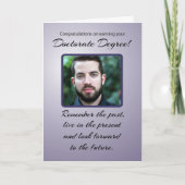 博士号カスタム写真卒業記念 カード (正面)