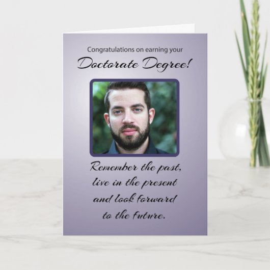 博士号カスタム写真卒業記念 カード (正面)