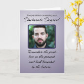 博士号カスタム写真卒業記念 カード (黄色い花)