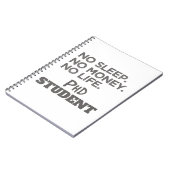 博士号ギフトNoスリープNoお金NoライフPhd学生 ノートブック (左側)