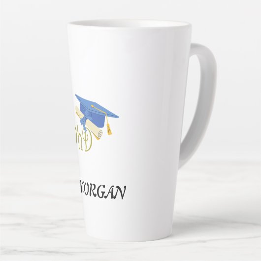 博士号クール院新博士 カフェラテマグ (右アングル)