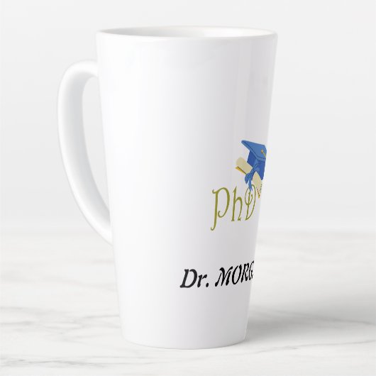 博士号クール院新博士 カフェラテマグ (左アングル)