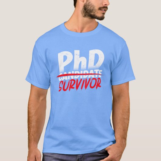 博士号サバイバー 博士課程 哲学 Phd 女子 Tシャツ (正面)