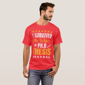 博士号サバイバー 私の妻 博士 博士号 学位 PhD r Tシャツ (正面フル)