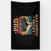 博士号レベル卒業博士号ゲームの完了 横断幕 (縦)