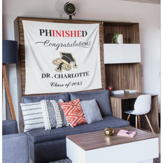 博士号卒業パーティー タペストリー