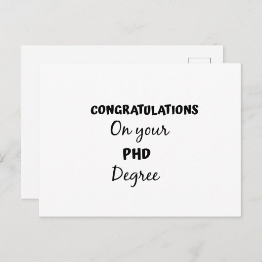 博士号取得おめでとうございます ポストカード (正面/裏面)