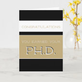 博士号取得おめでとう（Ph.D.） カード (黄色い花)